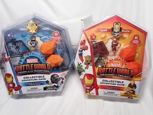 You get both! Funko Marvel Battleworld Series 2 Captain Marvel + Ser 1 Spiderman - Picture 1 of 5