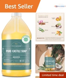Pure Castile Soap Liquid, Unscented, 64 Fl Oz, , Gentle, All-Purpose Solution - Picture 1 of 9
