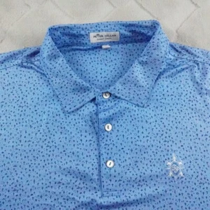 Peter Millar Summer Comfort AOP Polo Mens 2XL Blue Western Cowboy Rodeo Print - Picture 1 of 10