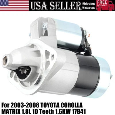 17841 Starter 2003 2004 2005 2006 07 08 para Toyota Corolla 04-08 Matrix 17841 Foto 1 de 4