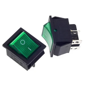QTEATAK 2 Stück 20A AC Boot Wippschalter mit grünem LED-Licht, Ein/Aus - Bild 1 von 6
