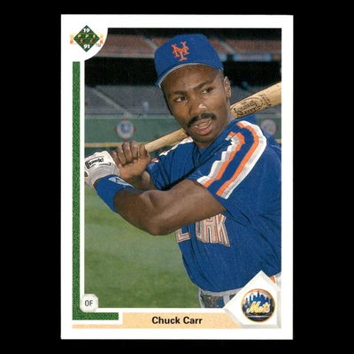 Chuck Carr #514 1991 Upper Deck New York Mets Baseball Card MLB - Image 1 of 3