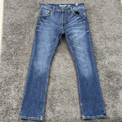 Wrangler Retro Relaxed Boot Cut Jeans Mens 34x34 Blue Denim Cotton Blend - Image 1 of 4