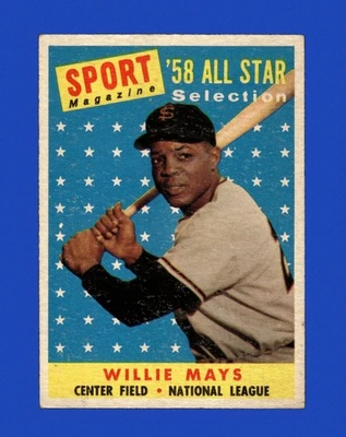 1958 Topps Set-Break #486 Willie Mays como en muy buen estado-en muy buen estado *GMCARDS* Foto 1 de 2