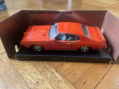 1969 Pontiac GTO судья - оранжевый литой масштаб 1:24 модель автомобиля мотор Max - Изображение 1 из 4