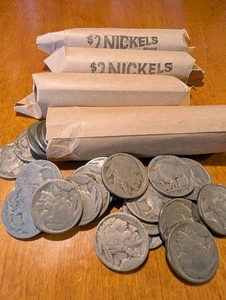 Lot of 160 Dateless Buffalo Nickels -4 Rolls of 40- (About Good 4) - Picture 1 of 1