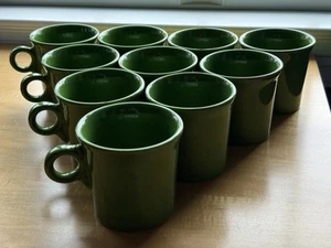10 Shamrock Fiesta Green Ring Mugs - Picture 1 of 5