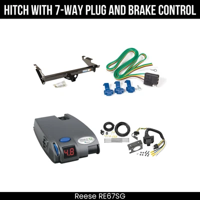 Paquete de remolque de enganche + control de freno para camioneta Chevy GMC serie G 78-96 excepto parachoques escalonado Foto 1 de 4