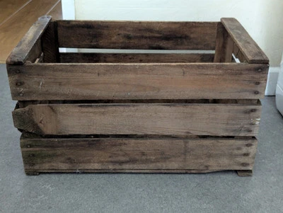 Vintage J GIVAUDAN Rustic Wooden Storage Crate Farmhouse Cottage Shabby Chic  - Image 1 of 4