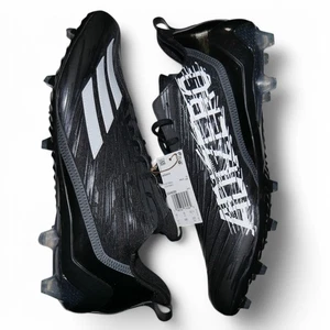 Mens Size 17 Adidas Football Cleats Adizero Primeknit Black/White GX4050 NEW - Picture 1 of 10