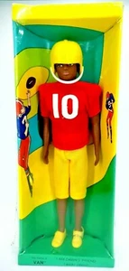 VAN Black Male Football Player Helmet Dawns Friend Topper NIB 1970 0506-0001 - Picture 1 of 11