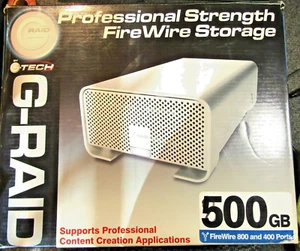 G-RAID G-Tech Professional Strength FireWire Storage ~ 500 GB ~ works ~ w/disc - Picture 1 of 7