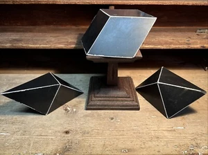 Lot De 3 modèles Cristallographiques Anciens En Bakélite.Minéralogie Géologie - Imagen 1 de 8