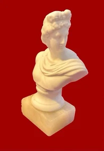 "Estatua busto clásico victoriana de porcelana del dios griego Apolo 4"" X 3""" - Imagen 1 de 5
