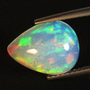 2.82Cts Natural Earth Mined Color Play Opal Ethiopian Pear Cabochon Gem REF VOD - Picture 1 of 6