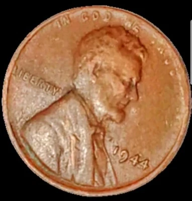 RARE 1944 Wheat Penny Error No Mint Mark “L” in Liberty Rim Error Cent Coin - Image 1 of 2