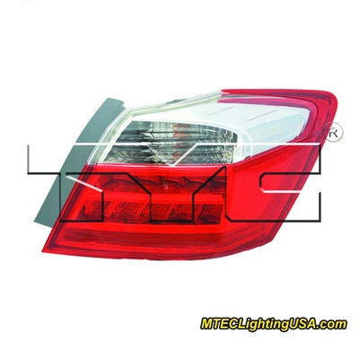 Conjunto de luz trasera exterior derecha TYC para Honda Accord sedán 2013-2015 Foto 1 de 3