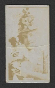 c1880's N245 Kinney Tobacco Card - Lillian Russell - Holding Dog Facing Forward - Picture 1 of 2