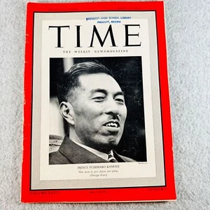 Time Magazine July 22 1940 Prince Fumimaro Konoye Japanese Prime Minister Vtg - Picture 1 of 9