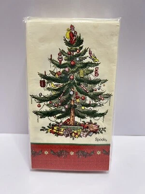 Spode Christmas Tree 3 Ply Guest Dinner Napkins 32 NEW Sealed Pkg Holiday Dining - Image 1 of 4
