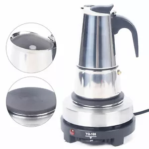 Elektrisch Kaffeekanne Espressokocher Kaffeebereiter Espressomaschine 4 Tassen - Bild 1 von 13