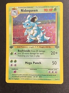 1999 Nidoqueen 7/64 Jungle Base Set Pokemon Card Rare First 1st Edition HOLO - Picture 1 of 10