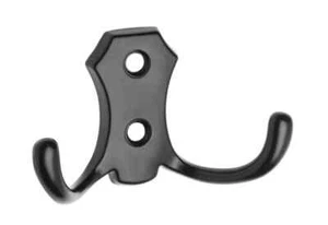 Double Door Hat Coat Hanger Wall Mounted Wardrobe Clothes Hook Hanger - Picture 1 of 9