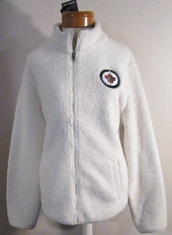 NWT Fanatics Winnipeg Jets Womens Full Zip Sherpa Jacket XL White MSRP$80 Cover