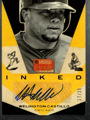B4307- 2013 Panini America's Pastime Inked Gold #46 Wellington Castillo Auto /25 - Image 1 of 2