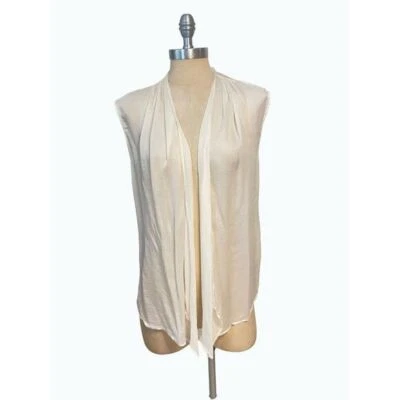 Cárdigan Versace Marfil Seda Sin Mangas Pequeño Foto 1 de 4