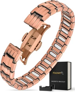 MagnetRX® EllipseMAX 5X Strength 5,000 Gauss Magnets — Copper Bracelet for Men - Picture 1 of 7