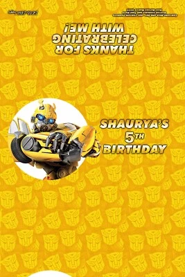 Bumblebee Inspired Theme Chocolate Wrapper Printable Digital - Print At Home — 第 1/4 张图片