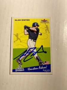 Houston Astros ALAN ZINTER Signed Card