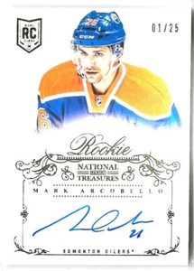 2013-14 Panini National Treasures Gold Auto Rookie #102 Mark Arcobello 01/25 - Picture 1 of 2
