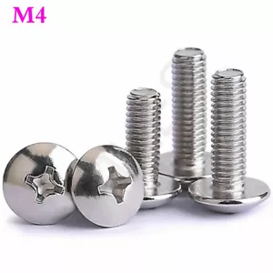 Tornillos de máquina de cabeza de armadura métrica de acero inoxidable Phillips M4 A4-70 - Imagen 1 de 13