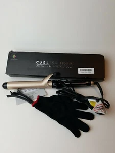 Curling Iron 1 1/4" 1.25" Instant Heat Extra-smooth Tourmaline Ceramic Coat Gold - Picture 1 of 6