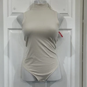 Body Spanx Acanalado Cuello Simulado Para Mujer M Control Abdomen Sin Mangas Pergamino - Imagen 1 de 10