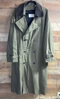 London Fog Coat Men’s 44R Trench Coat Double Breasted Removable Lining Suede Col - Image 1 of 4