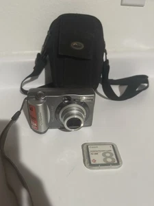 Canon Powershot A40 2MP Digital Camera W/ Case & 2 Memory Cards Tested Working - Picture 1 of 8