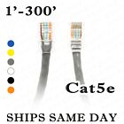 Cat5e GRAY Ethernet Cable LAN Network Patch UTP 24AWG w RJ45 ends 1-300 ft lot