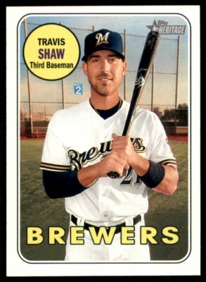 2018 Topps Heritage #204 Travis Shaw - Image 1 of 2