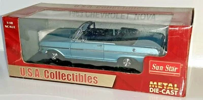 CHEVROLET NOVA 1963 REF.3972 U.S.A.COLLECTIBLES SUN STAR SCALA 1/18 - Immagine 1 di 2