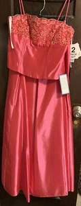 formal or prom dress size 7 -2 piece Hot Pink With Rhinestones - Bild 1 von 9