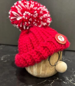 Handmade Solid Wooden Gnome/Paper weight inspired by WALES RUGBY. PIN BADGE inc - Picture 1 of 7