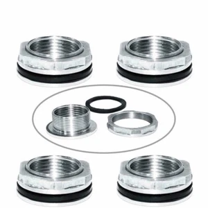 5pcs 1" FPT Bulkhead Water Tank Connector Stainless Steel Thru-bulk Fitting  - Picture 1 of 6