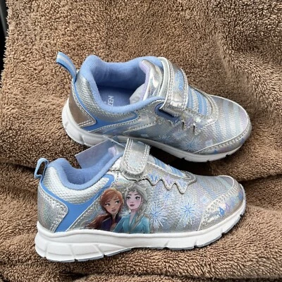 Zapatilla deportiva Frozen 2 para niñas pequeñas Disney talla 8 iluminada nueva con etiquetas Foto 1 de 4