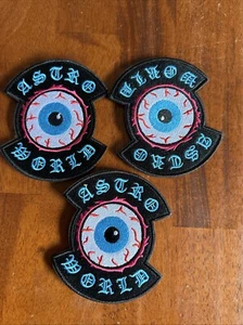 3x Astro World Augapfel Aufnäher Brandneu Hook & Loop Travis Scott - Bild 1 von 2