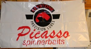 Vintage Picasso Spinnerbaits Banner - 60"x32" - Preowned - Excellent Condition - Picture 1 of 1
