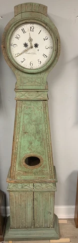 ANTIQUE SWEDISH MORA GRANDFATHER CLOCK - SERVICED - RUNNING - STUNNING!! Cover