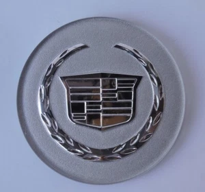 Silver / Clear Cadillac 5" Sticky Peel and Stick Emblem Logo Hood Badge OEM NEW - Picture 1 of 4
